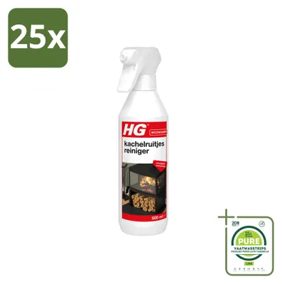 Produktbild von 25 x HG Kaminofenglasreiniger - entfernt Ruß - 500 ml - Großpackung - 25 Stücke
