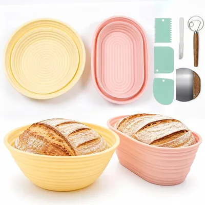 Produktbild von Gärkörbchen 25 cm, 2er Set, rund, für Brotbacken