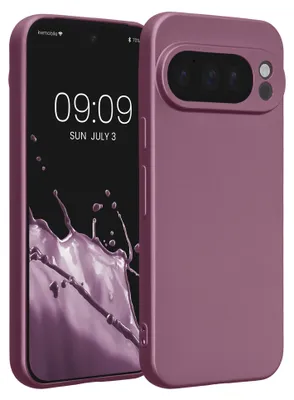 Produktbild von kwmobile Handyhülle für Google Pixel 10 Pro Hülle - weiche Silikon Case metallisch schimmernd - Schutzhülle Cover - Metallic Lavendel