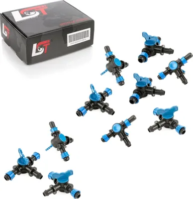 Produktbild von 10x Absperrhahn Verbindungsstück Kupplung Bewässerung T-Stück Ø 17x16x17 mm