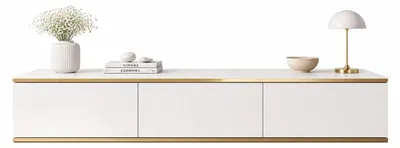Produktbild von MOBAE AURA 175 TV Lowboard 175 cm Weiß Fernsehschrank modern TV Möbel Wohnzimmer mit Stauraum minimalistisches Design