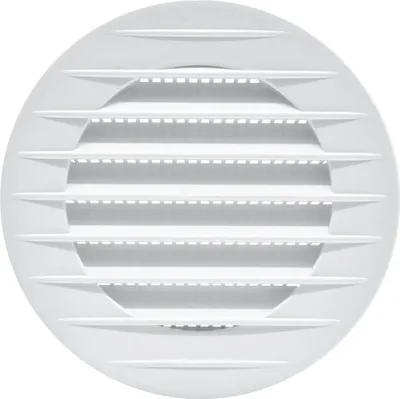 Image de Grille Aération Ronde Abs ø70mm Blanc Ventilation Encastrée Avec Moustiquaire - Edm