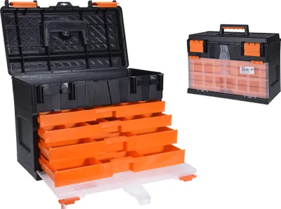 Obrázek produktu pro Obecný skladovací box s 8 krabičkami na sortiment 45 x 26 x 32 cm