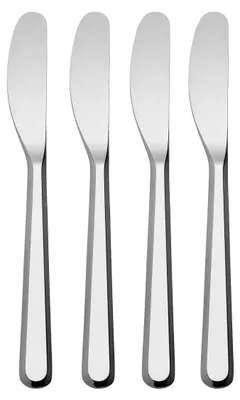Buttermesser-Set 4er, Edelstahl 18/10, silber, 15 cm