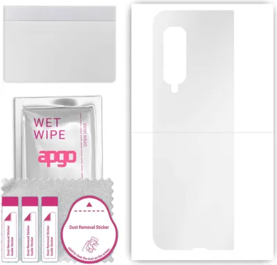 Produktbild von apgo Rückseite Schutzfolie, klar, kompatibel mit Samsung Galaxy Fold, Hinten Hydrogel-Displayschutzfolie mit Positionierhilfe, kratzfest, einfache Montage
