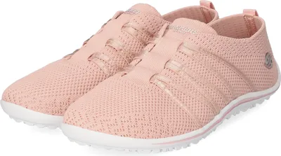 A pair of pink women's shoes.