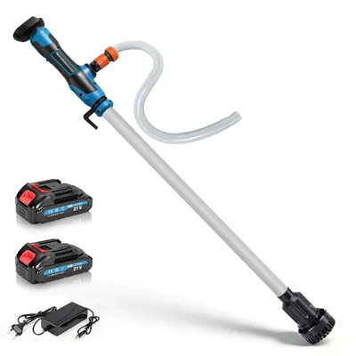Produktbild von Akku-Regenfasspumpe, Wasserpumpe mit 2 Akkus, Filter, 3/4" Auslass, Max.10m Förderhöhe, Kompatibel Makita 18V Akku, Tragbare Pumpe für Gartenpflege