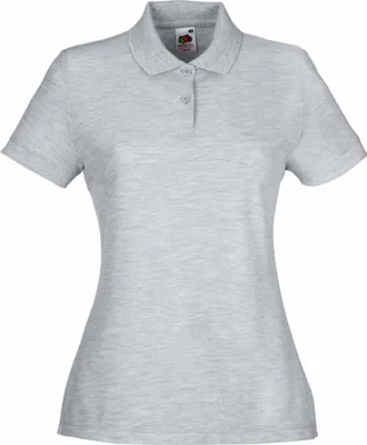 Produktbild von Fruit Of The Loom Damen 65/35 Poloshirt, Kurzarm BC384 (M) (Grau)