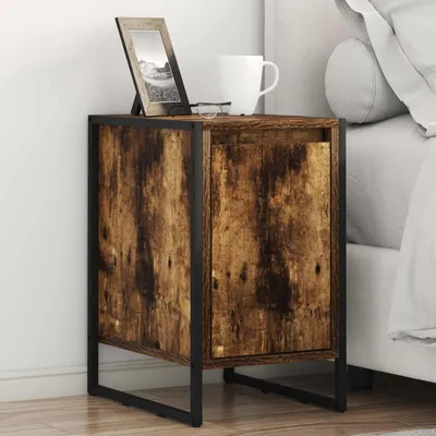 Obrázok produktu pre vidaXL Nočný stolík, 2 kusy, farba: tmavošedá, rozmer: 39,5 x 30 x 50 cm, materiál: drevovláknitá doska