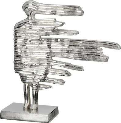 Immagine prodotto di Gilde Skulptur, "Verwehung", Fraumotiv, Aluminium, silberfarben, VE 2, L. 10 cm, B. 27 cm, H. 26.5 cm 57718 4063387577189