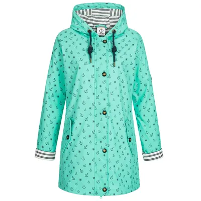 Produktbild von Regenmantel #ankerglutzauber : 34 : Turquoise Farbe: Turquoise Größe: 34