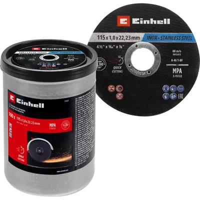 Immagine prodotto di Dischi da taglio EINHELL, 711527, 115x1,0 mm, 100 pezzi