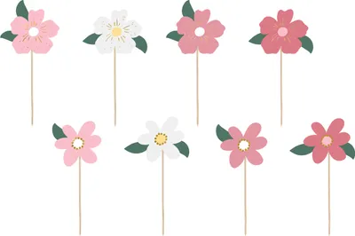 Obrázok produktu pre Tortendeko "Blumen" 8 Stk. | 13-14,5cm