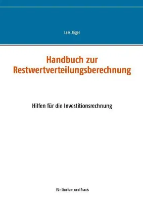Produktbild von Handbuch zur Restwertverteilungsberechnung