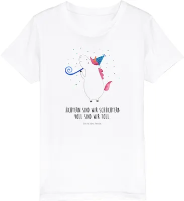 Produktbild von Mr. & Mrs. Panda Kleinkinder T-Shirt Einhorn Party 5-6 Jahre (110/116) - Weiß - Geschenk, Teenager, Einhörner, Geburtstag, Organic Kinder, Bio, Fest, Unicorn, Club, Disco