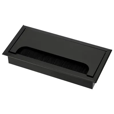 Produktbild von Aluminium Kabeldurchlass 160x80 - schwarz