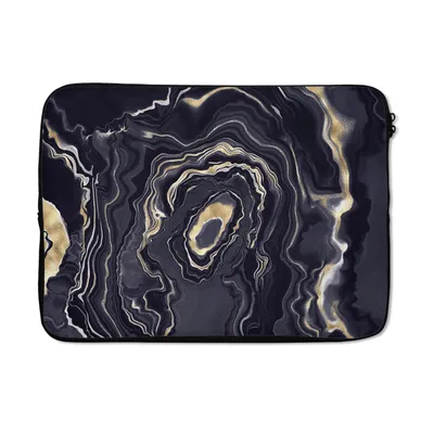 Produktbild von MuchoWow® Laptop Hülle 13 Zoll Marmor - Geode - Achat - Gold Laptoptasche - Laptophülle - Sleeve - Rundumschutz