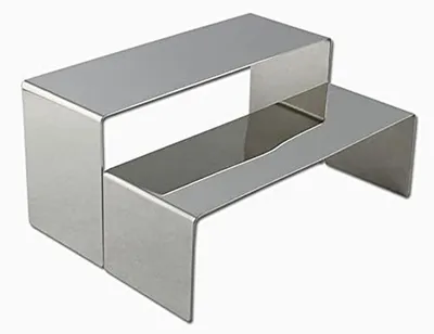Produktbild von Stahl-Displayhalter - Set von 2 - Silber-Spiegel