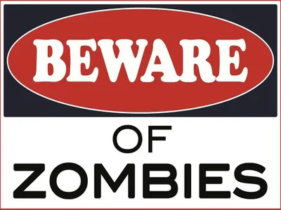 Produktbild von vianmo Holzschild 30x40 cm  of Zombies