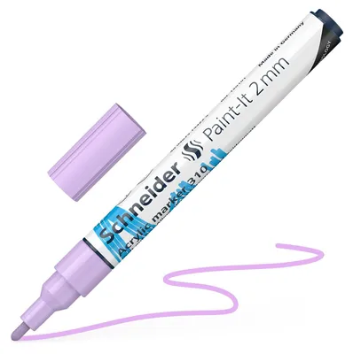 Image de Marqueurs acryliques Schneider, Paint-It 310/320/330, couleur:violet pastel, largeur de trait:2 mm