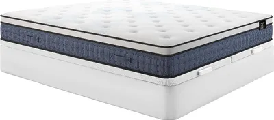 Produktbild von Bett-Set 180x200 cm - Bettkasten Weiß + Taschenfederkernmatratze 7 Zonen + Memory-Gel - 23 cm - VARNO von YSMÉE