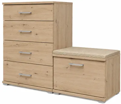 Produktbild von Schuhschrank Set mit Sitzbank Braun, 85x110x35 cm, Garderobe