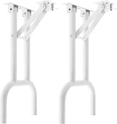 Immagine prodotto di Natural Goods Berlin 2x telaio per tenda da birra in metallo nero per set di tenda da birra pieghevole - gambe per tavolo, gambe per panca da birra, set di panca da birra per esterni - telaio per panca 43 cm x 23 cm, bianco
