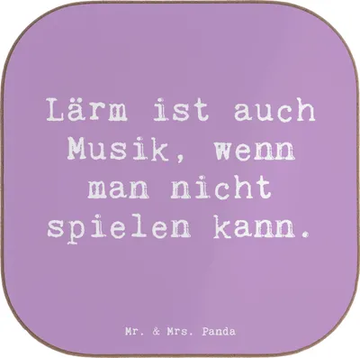 Produktbild von Mr. & Mrs. Panda Tassen Untersetzer Spruch Schlagzeug Lärm - Lavendeltraum - Geschenk, Tischuntersetzer, Musik, für Gläser, Musiker, Percussion, gläseruntersetzer, Lernen