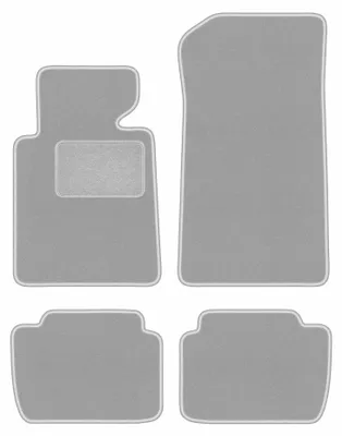 Productafbeelding van Velours automatten voor BMW 3 E46 1998-2007 (coupé/sedan/stationwagen) – 4-delig, grijs, op maat – Wielganizator OSLO