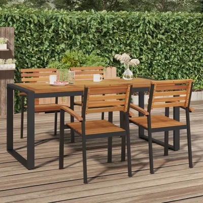 Obrázok produktu pre The Living Store záhradný stôl s rámom v tvare U 180x90x75 cm z masívneho akáciového dreva