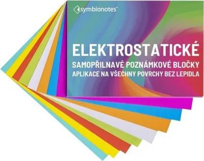 Zdjęcie produktu dla SYMBIO notatniki elektrostatyczne Symbionotes/ 70x100 mm/ MIX 7 kolorów/ opakowanie 100 szt