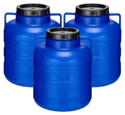 Image de Set de 20 litres, tonneau à aliments sans BPA, tonneau à pluie