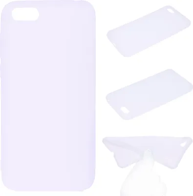 Produktbild von für HUAWEI Y5 2018 Süße Candy Farbe Matte TPU Anti-Kratz rutschfeste Schutzhülle Rücken Case weiß