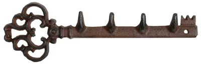 Zdjęcie produktu dla Esschert Design LH149, Wewnętrzna, Hak na klucze, Brązowy, Żeliwo, 293 mm, 25 mm
