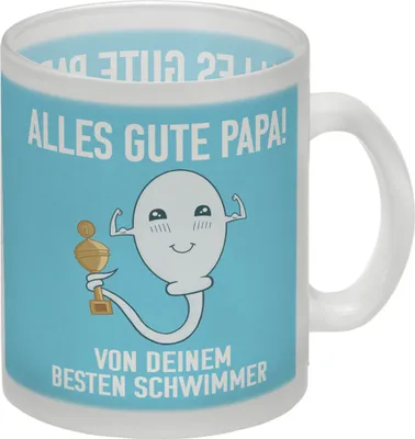 Produktbild von Alles gute Papa von deinem besten Schwimmer Glas Tasse zum Vatertag