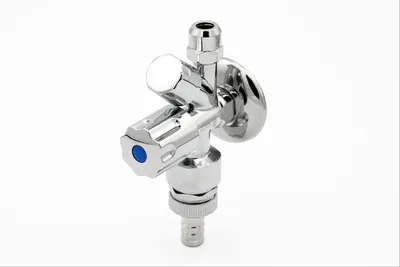 Produktbild von Kombi-Eckventil 1/2" AG Anschluss 3/4" AG Abgang mit Rundgriffe