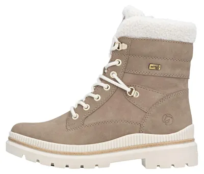Imagen del producto de Remonte: Botas de cordones para mujer, color beige, estilo casual