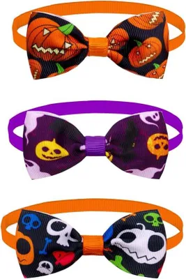 Immagine prodotto di Set collare di Halloween con collare regolabile per cani - Accessorio con pompon - Articoli per animali domestici - Costume di Halloween