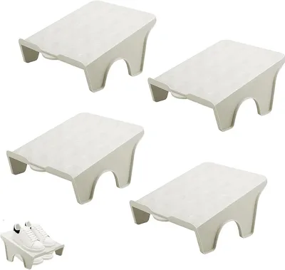 Produktbild von Schuhstapler 4er Set, rutschfest, grau, für Flur