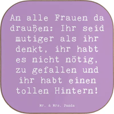 Produktbild von Mr. & Mrs. Panda Holzuntersetzer Spruch Mut und Hoffnung - Lavendeltraum - Geschenk, Zitat, Selbstakzeptanz, Untersetzer für Gläser, Gefühl, Motivation, Tasse, Stimmung