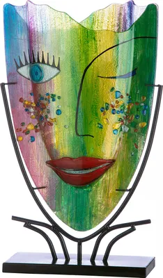 Produktbild von Casablanca by Gilde  Glasart ovale Dekovase Face Amour  H. 49 cm,50761