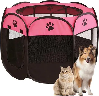 Productafbeelding van Waterdichte transportbox - 74 x 74 x 43 cm - Oxford-stof - ademend gaas - voor honden/katten - draagbaar