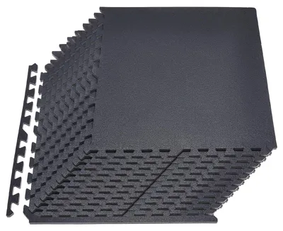 Immagine prodotto di Tappetino puzzle Tappetino protettivo - Set da 24 pezzi 61 x 61 x 1,4 cm - Schiuma EVA ad alta densità - Ad incastro - Ammortizzante e antiscivolo - Tappetino fitness/ginnastica - Nero