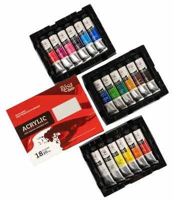 Obrázek produktu pro Sada akrylových barev ROSA STUDIO | 18x20 ml - Výchozí varianta