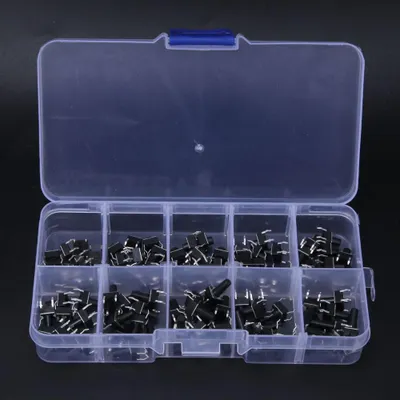 Image de 100pcs 10 Valeur 6x6x4.3-13mm Bouton poussoir tactile Interrupteur Micro Tact étanche