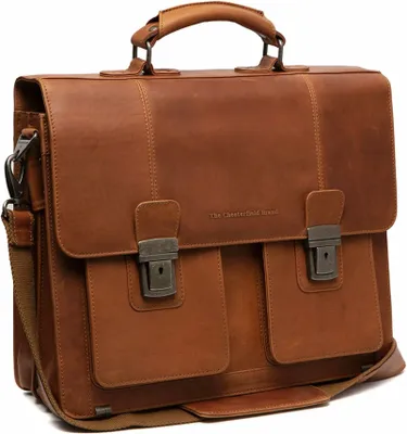 Produktbild von The Chesterfield Brand Aktentasche Umhängetasche mit Laptopfach Springfield Business Bag Cognac braun