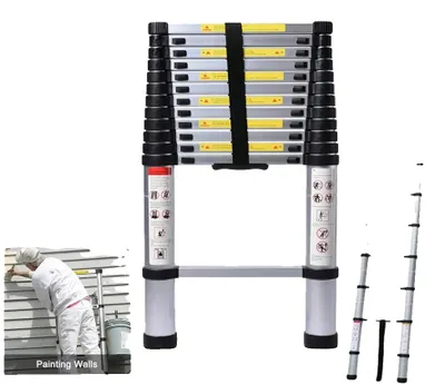Obrázok produktu pre Teleskopický rebrík, ľahký hliník, kompaktná skladacie konštrukcia, 5 m/16,4 ft