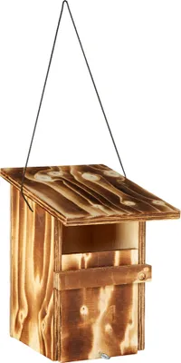 Produktbild von Dehner Natura Premium Wildvogel Nistkasten Halbhöhle, Vogelhaus / Vogelnistkasten für Wildvögel, robust, 70 mm Einflugloch, ca. 27.5 x 15.5 x 24.5 cm, Holz, braun