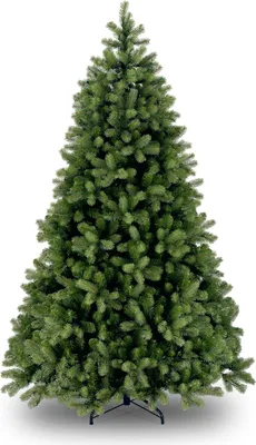Produktbild von artplants.de Künstlicher Tannenbaum London, dunkelgrün, Klappscharniere, 270cm, Ø 180cm - Weihnachtsbaum Plastik
