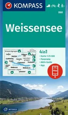 Obrázok produktu pre KOMPASS Turistická mapa 060 Weissensee 1:25 000